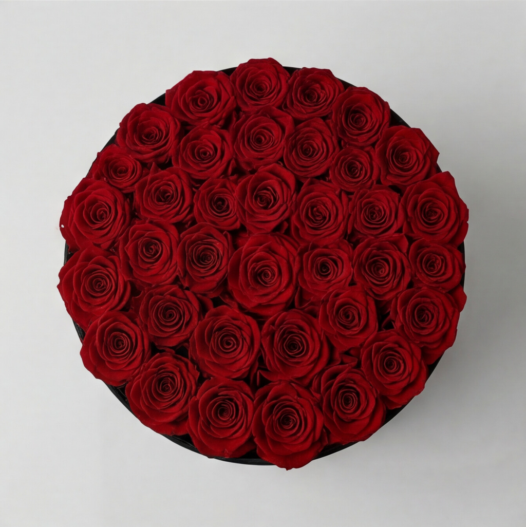 LUMIÈRE — Rose Box with 35 Preserved Roses